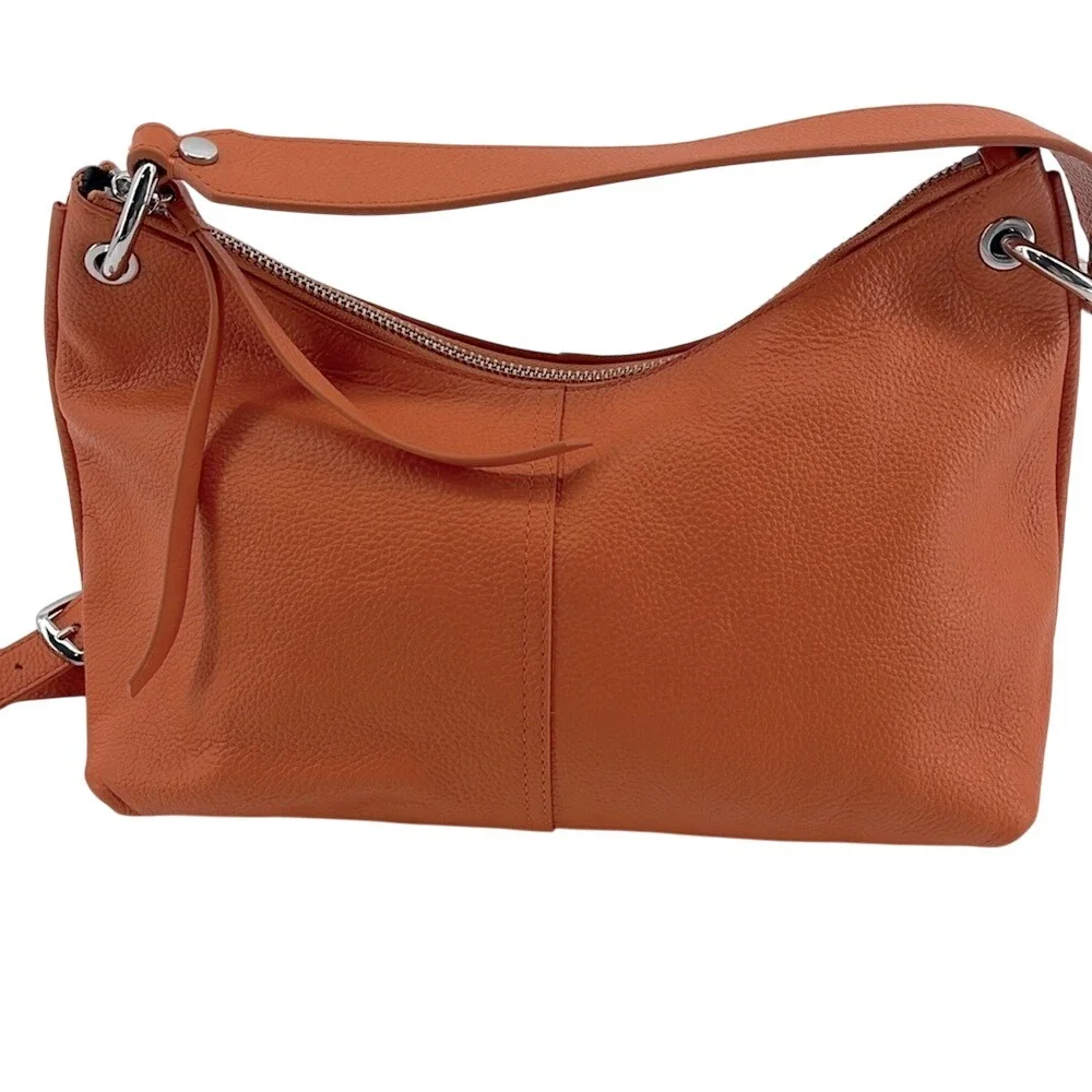 NEW & OTHER STORIES Soft Leather‎ Crossbody Shoulder Bag Orange